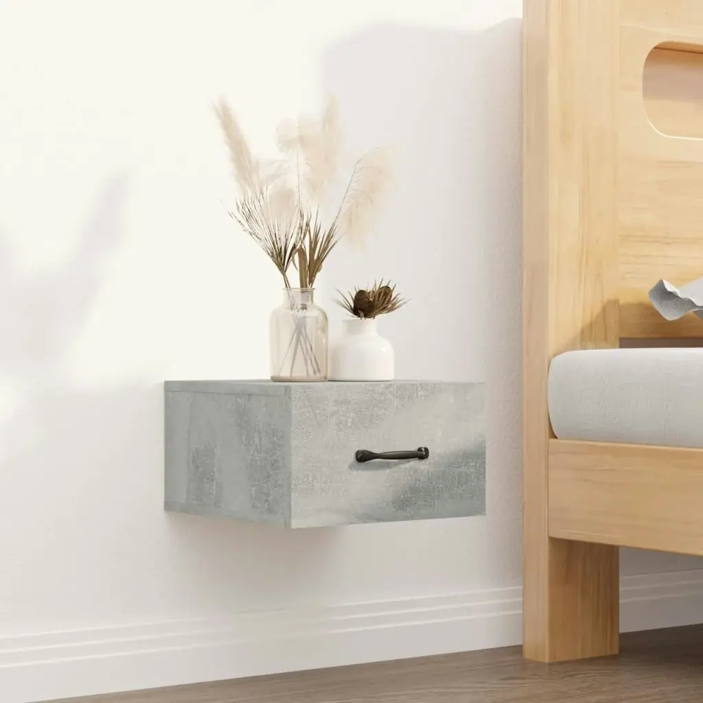 Wall-mounted Bedside Cabinets 2 pcs Concrete Grey 35x35x20 cm 812861