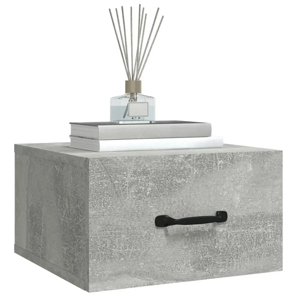 Wall-mounted Bedside Cabinets 2 pcs Concrete Grey 35x35x20 cm 812861