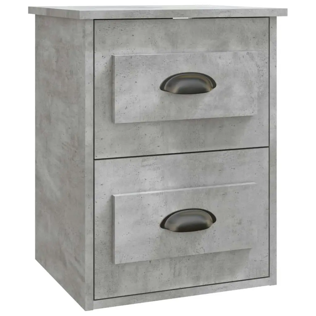 Wall-mounted Bedside Cabinets 2 pcs Concrete Grey 41.5x36x53cm 816401