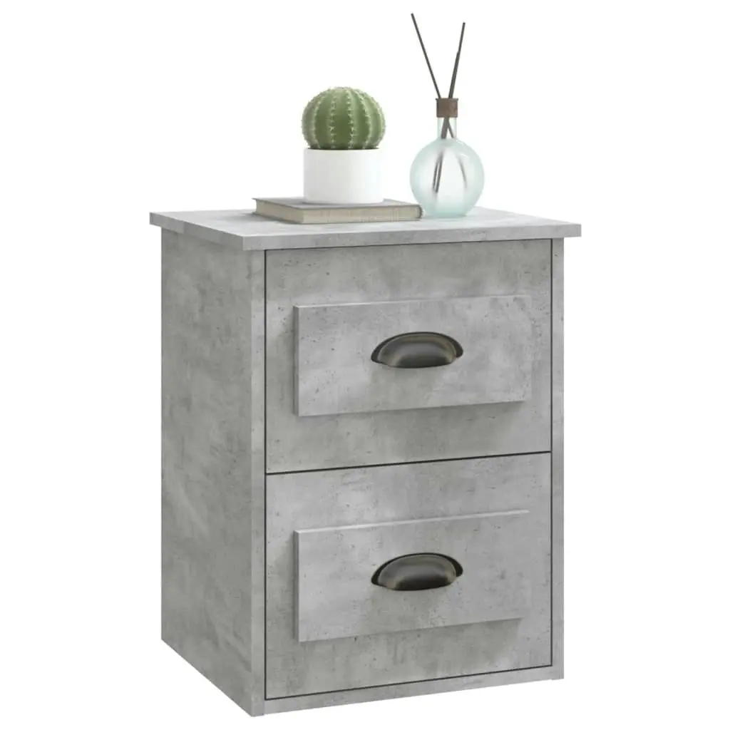 Wall-mounted Bedside Cabinets 2 pcs Concrete Grey 41.5x36x53cm 816401