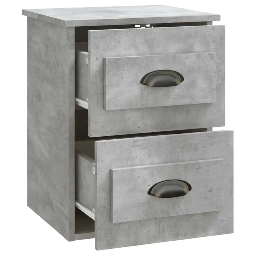 Wall-mounted Bedside Cabinets 2 pcs Concrete Grey 41.5x36x53cm 816401