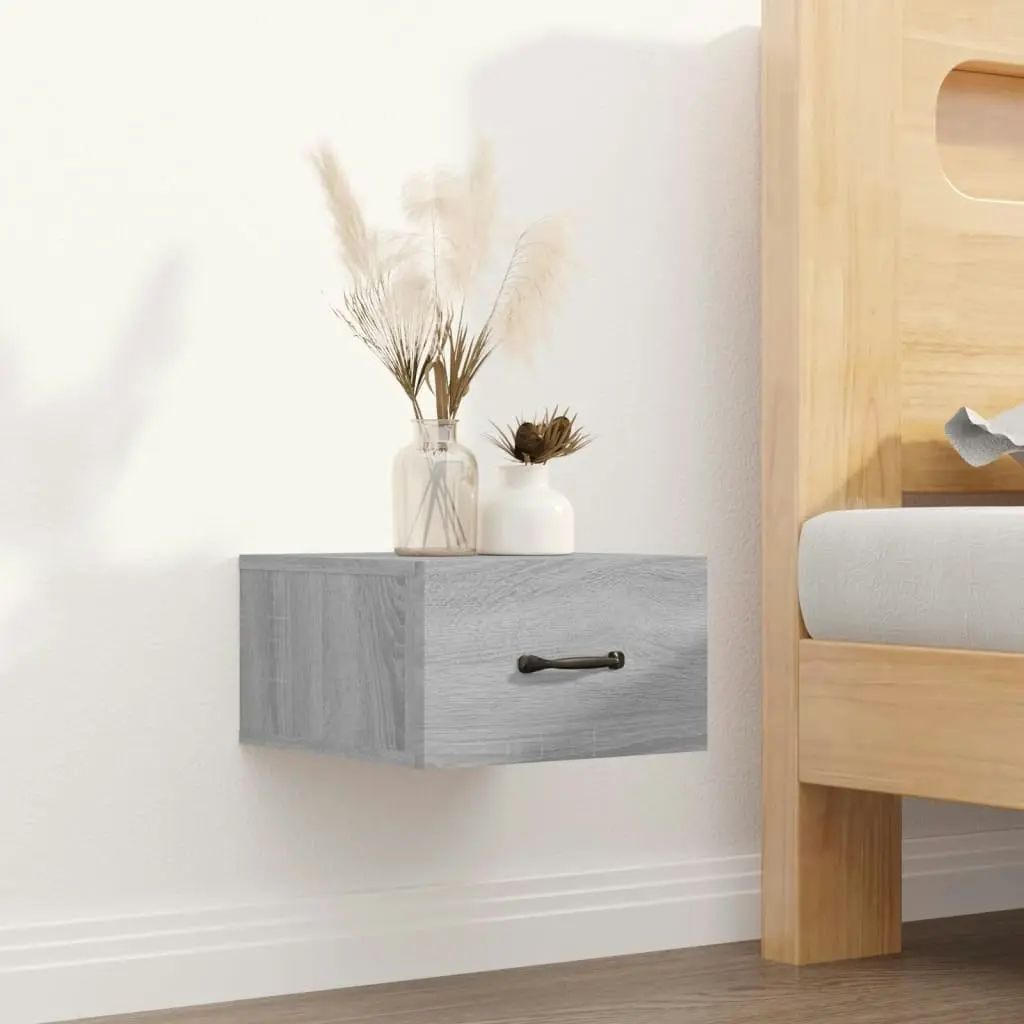 Wall-mounted Bedside Cabinets 2 pcs Grey Sonoma 35x35x20 cm 817582