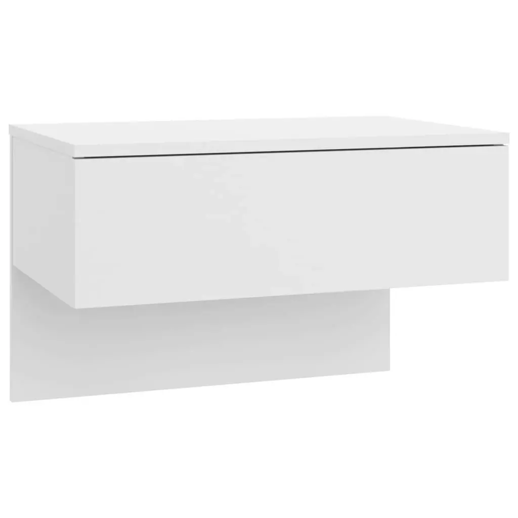 Wall-mounted Bedside Cabinets 2 pcs High Gloss White 810948