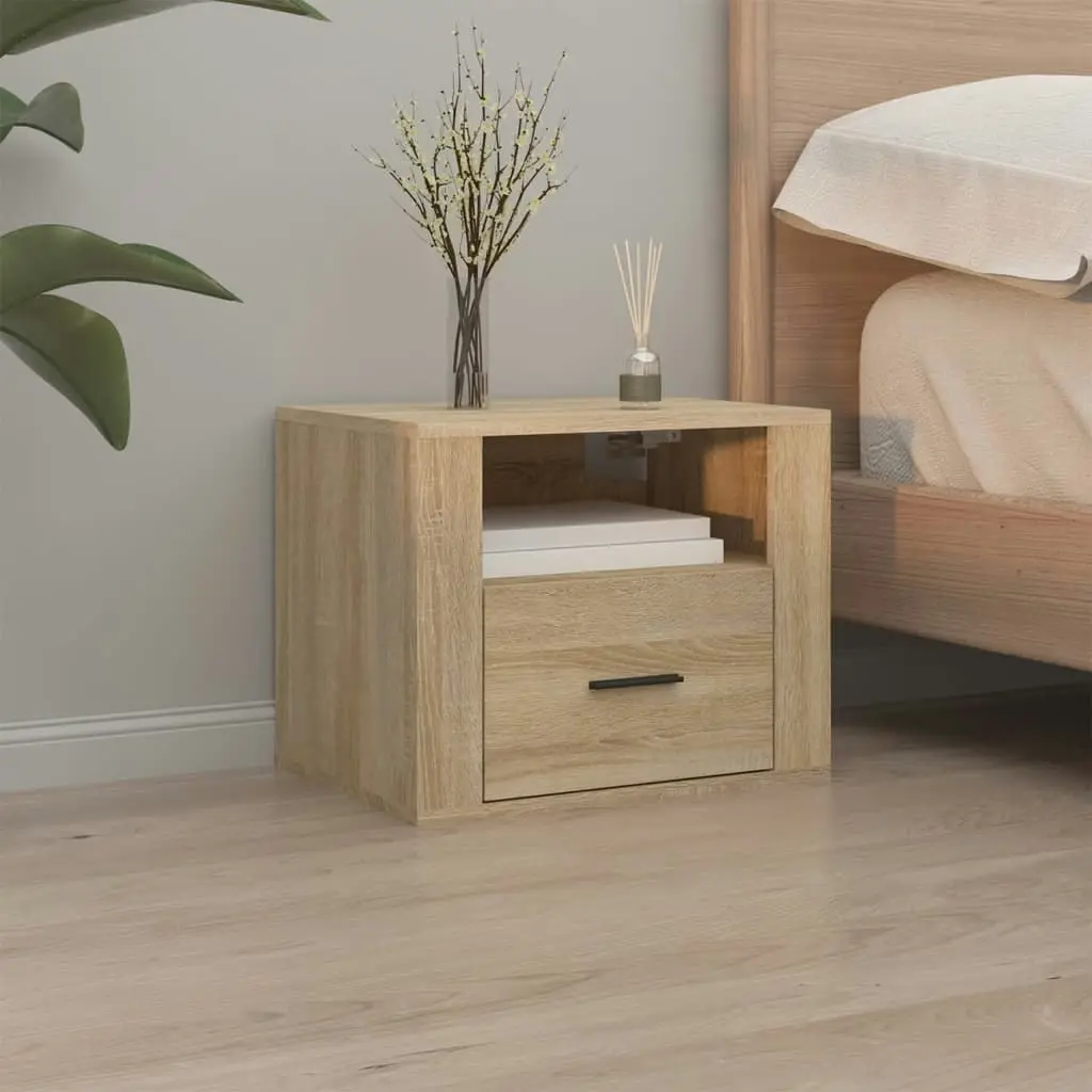 Wall-mounted Bedside Cabinets 2 pcs Sonoma Oak 50x36x40 cm 816887