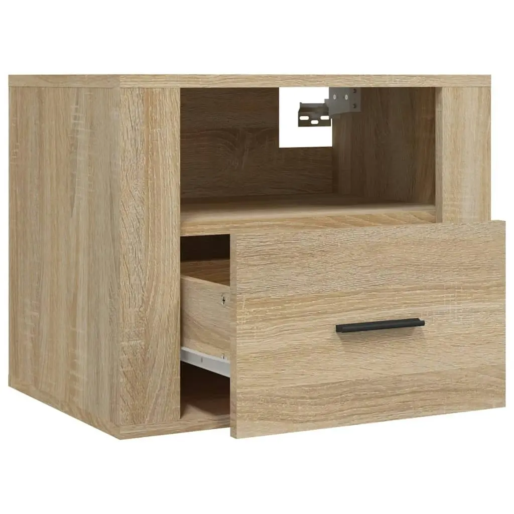 Wall-mounted Bedside Cabinets 2 pcs Sonoma Oak 50x36x40 cm 816887