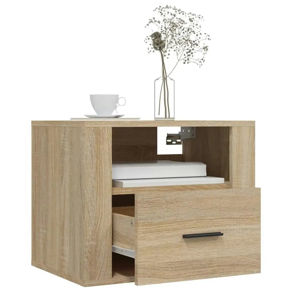 Wall-mounted Bedside Cabinets 2 pcs Sonoma Oak 50x36x40 cm 816887