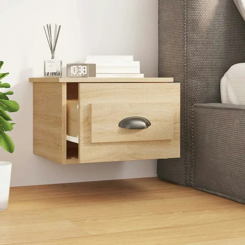 Wall-mounted Bedside Cabinets 2 pcs Sonoma Oak 41.5x36x28cm 816383