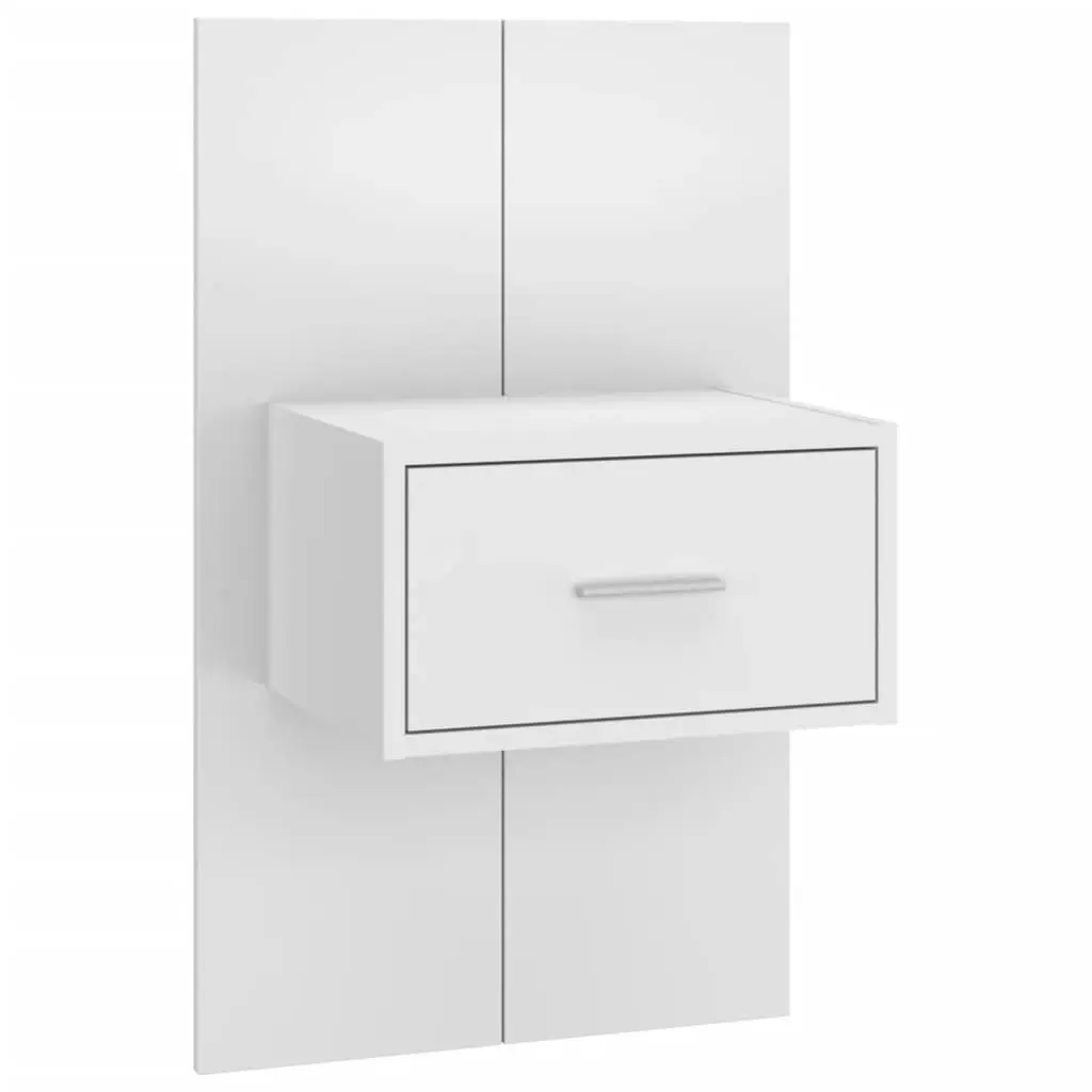 Wall-mounted Bedside Cabinets 2 pcs White 810972