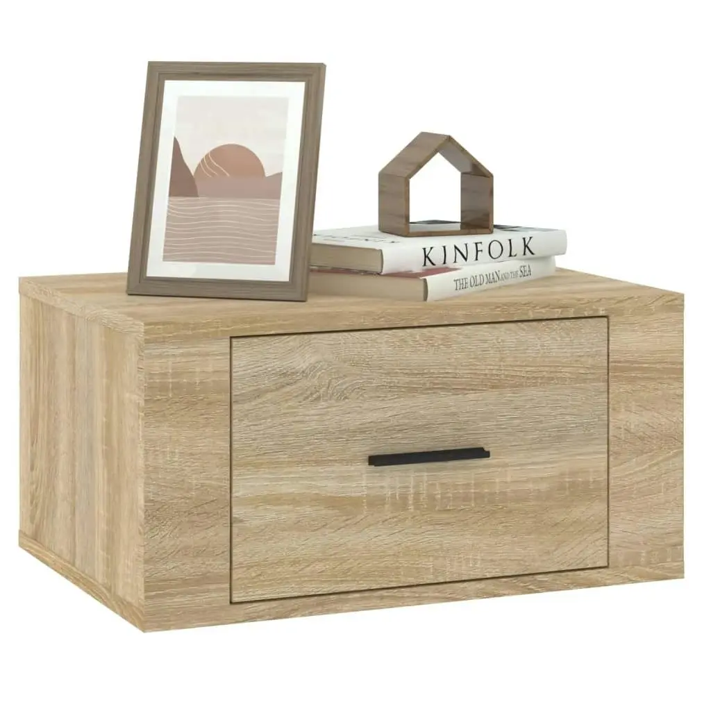 Wall-mounted Bedside Cabinets 2 pcs Sonoma Oak 50x36x25 cm 816847