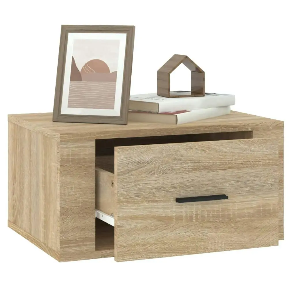 Wall-mounted Bedside Cabinets 2 pcs Sonoma Oak 50x36x25 cm 816847