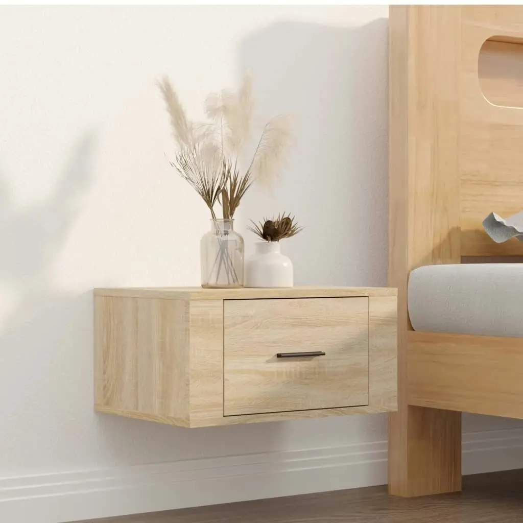 Wall-mounted Bedside Cabinets 2 pcs Sonoma Oak 50x36x25 cm 816847