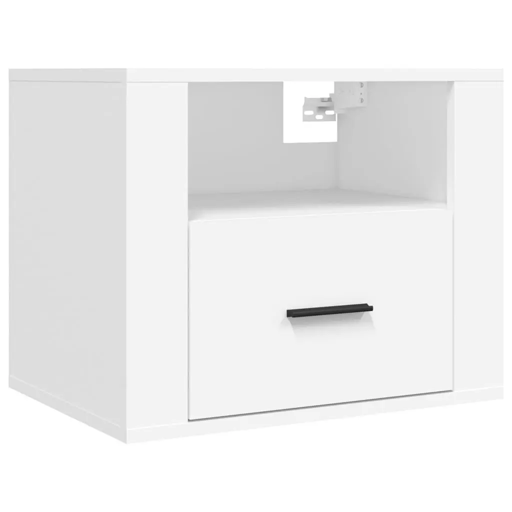 Wall-mounted Bedside Cabinets 2 pcs White 50x36x40 cm 816881