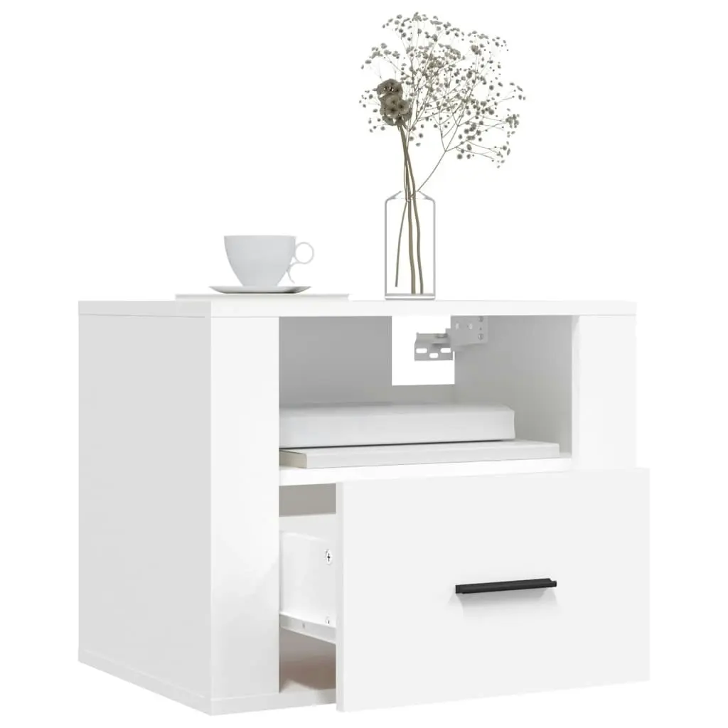 Wall-mounted Bedside Cabinets 2 pcs White 50x36x40 cm 816881