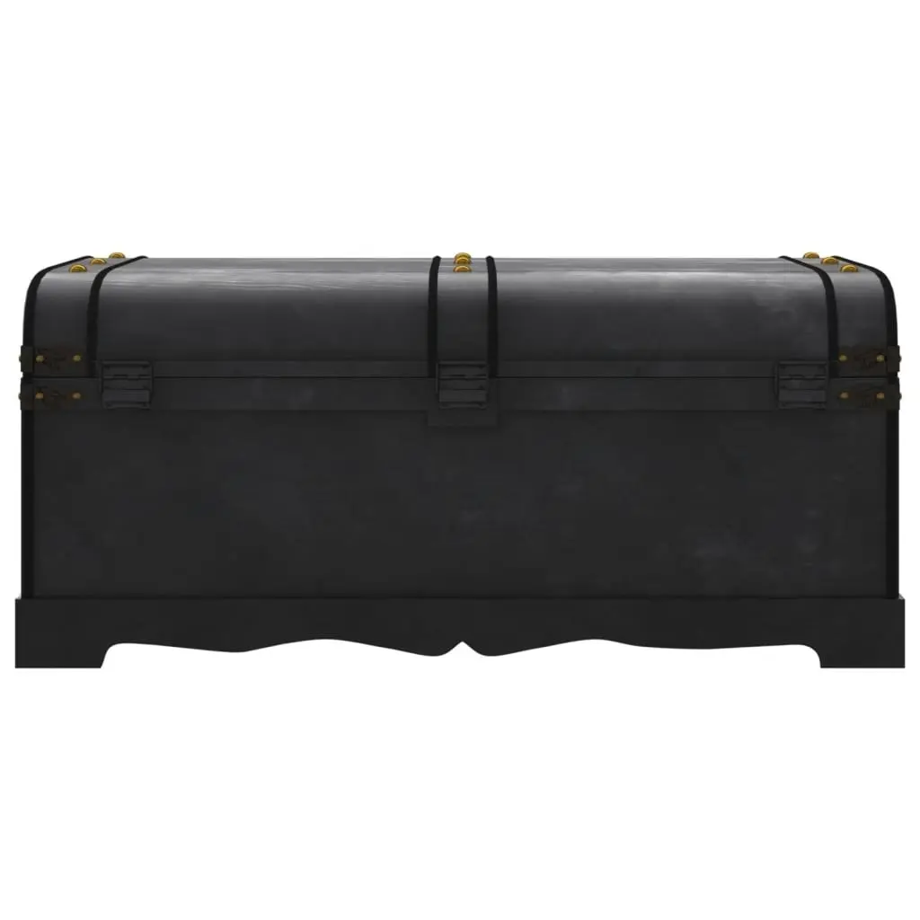 Wooden Treasure Chest Large Black 60797