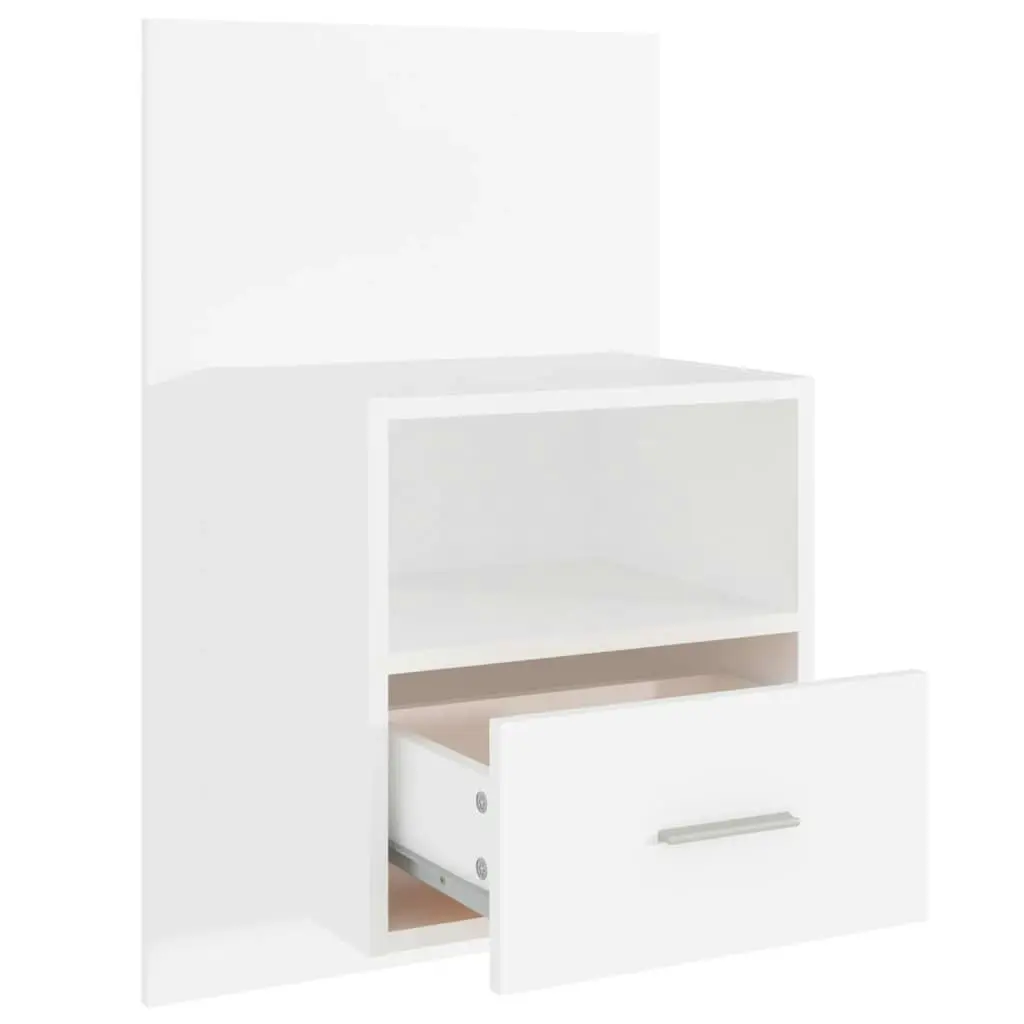 Wall-mounted Bedside Cabinet White 811007