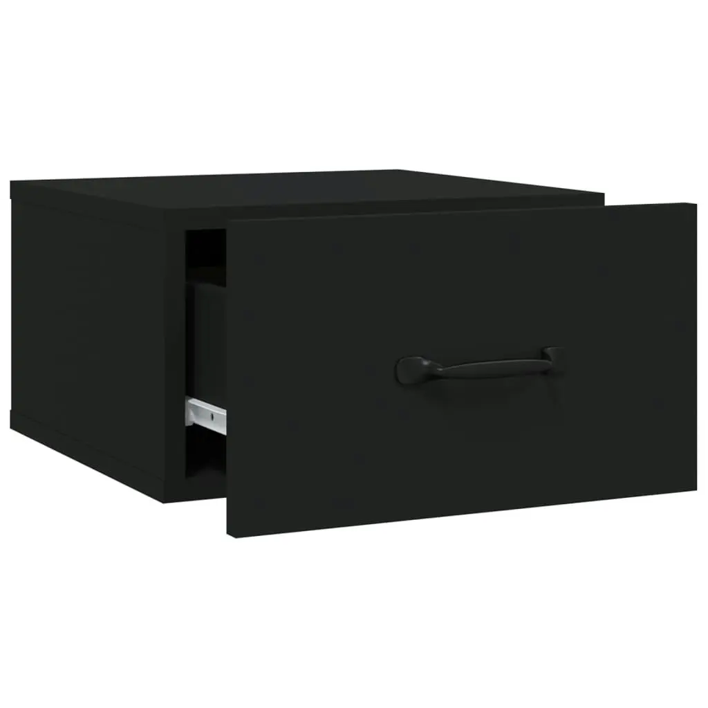 Wall-mounted Bedside Cabinets 2 pcs Black 35x35x20 cm 812855