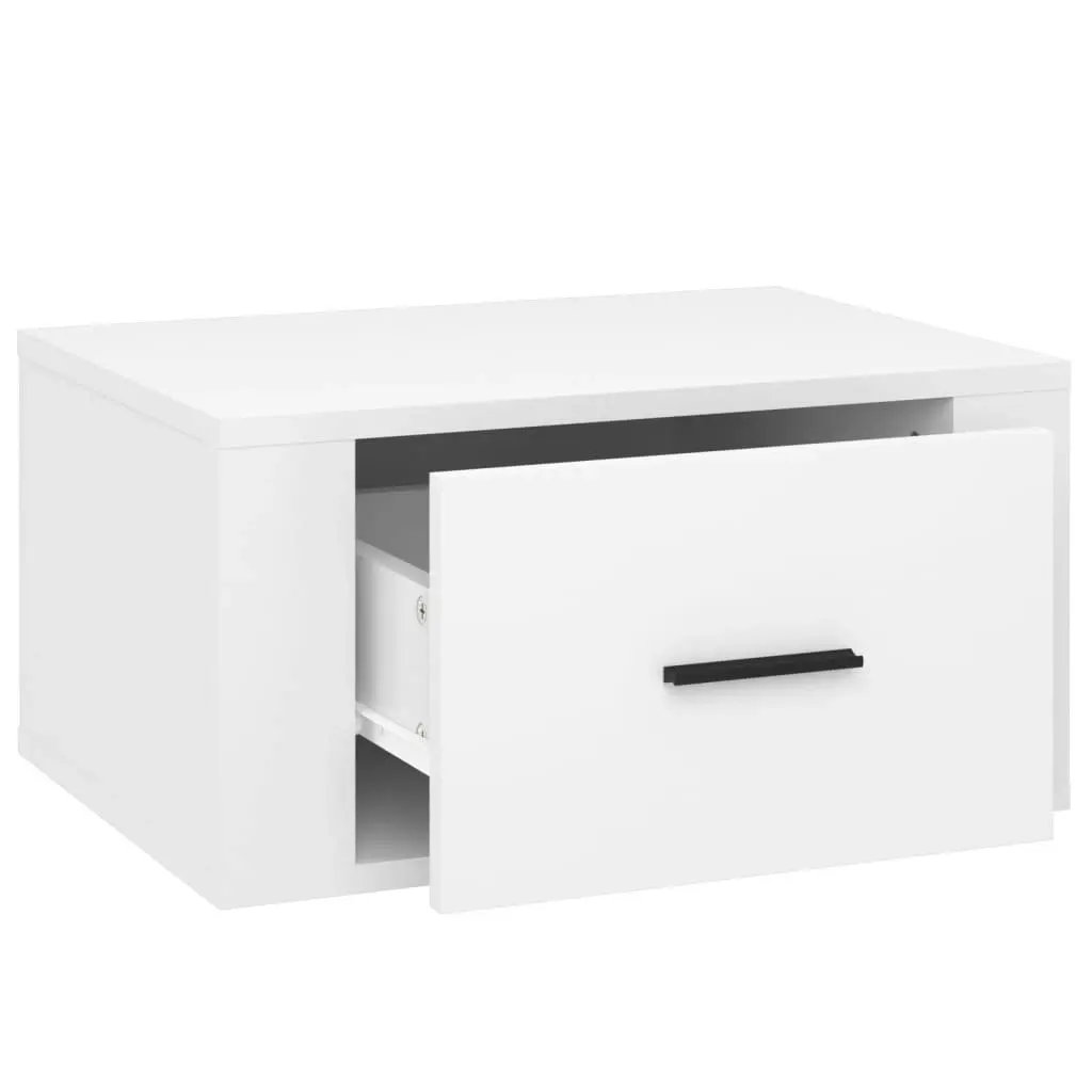 Wall-mounted Bedside Cabinets 2 pcs High Gloss White 50x36x25cm 816845