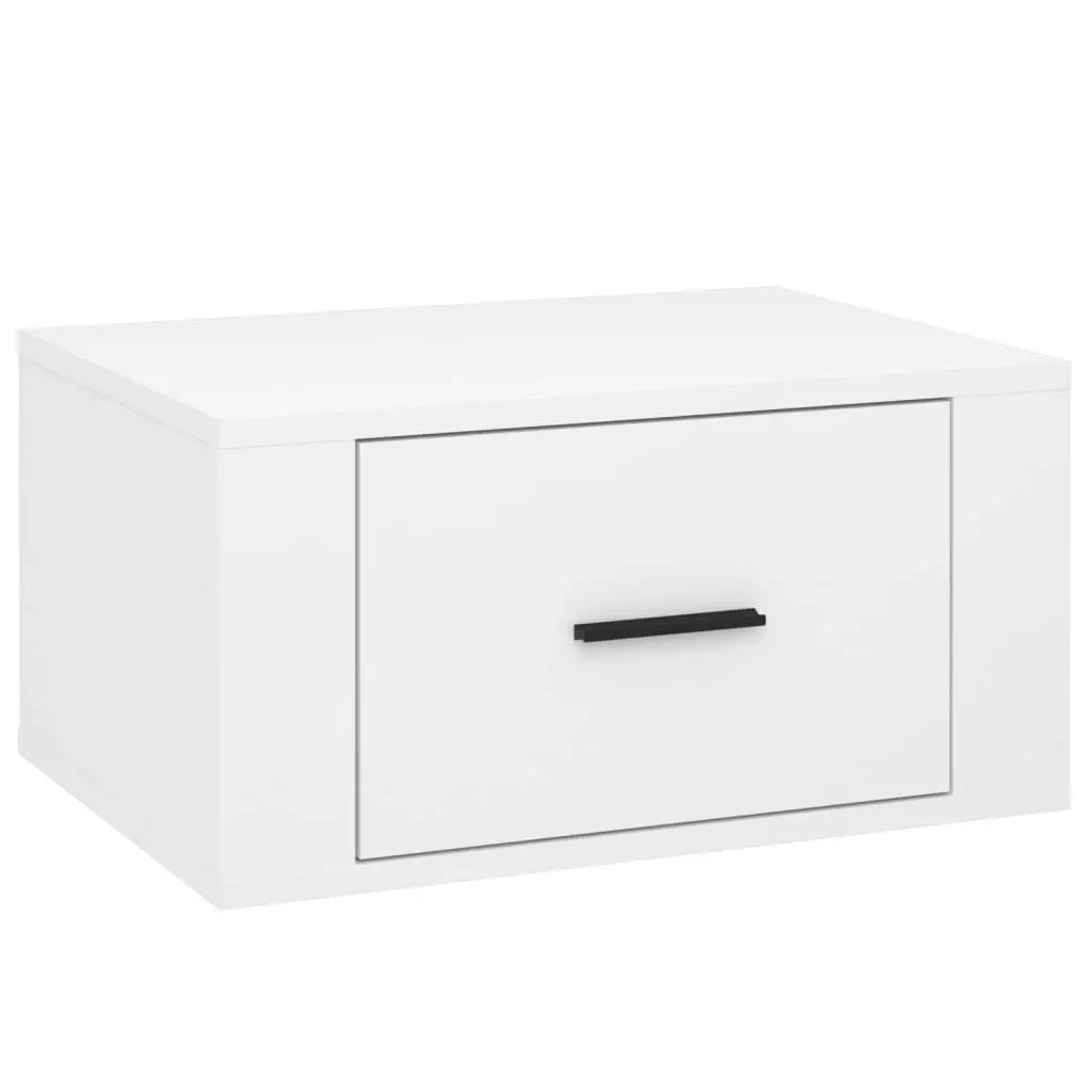 Wall-mounted Bedside Cabinets 2 pcs High Gloss White 50x36x25cm 816845