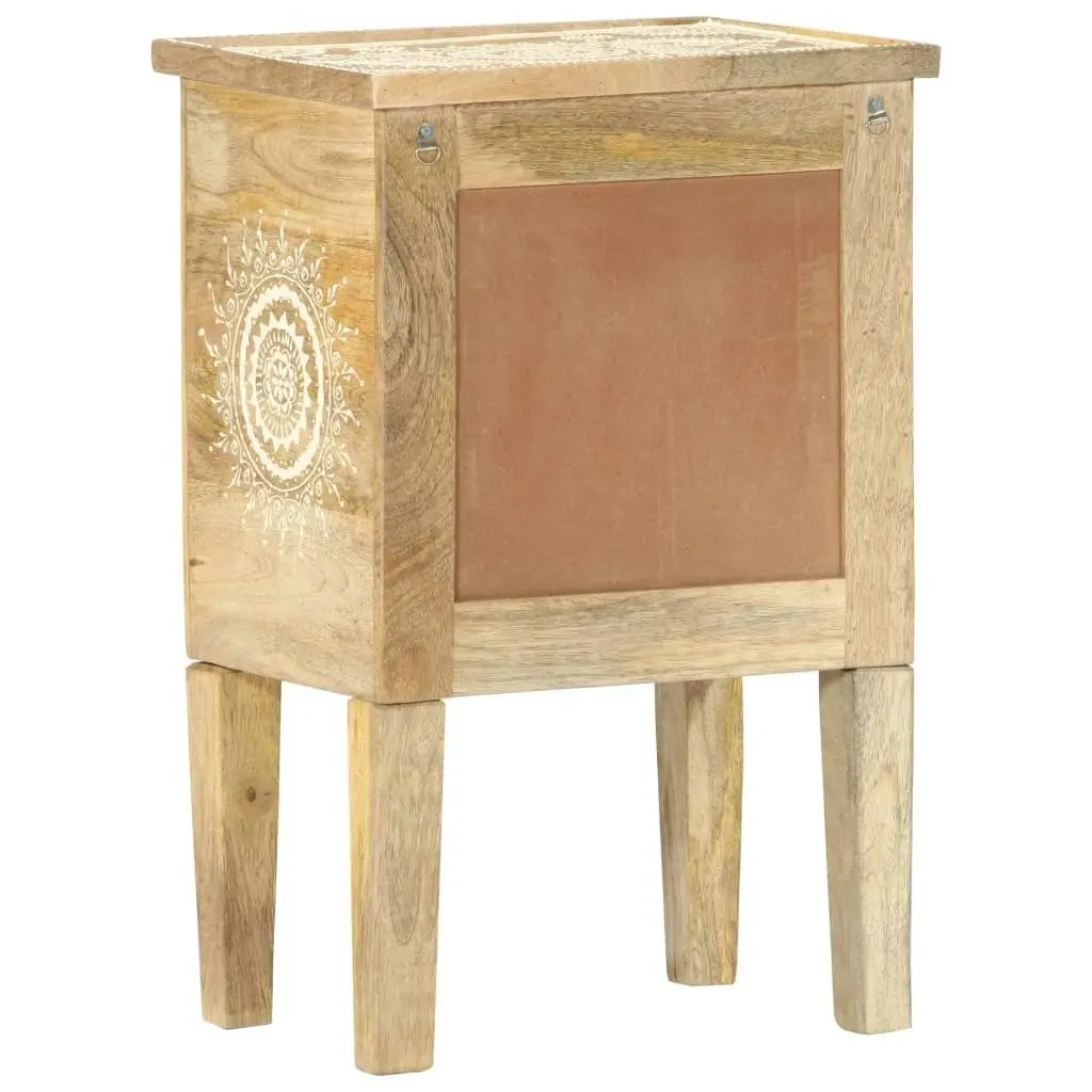 Hand Painted Bedside Cabinet 40x30x60 cm Solid Mango Wood 286161