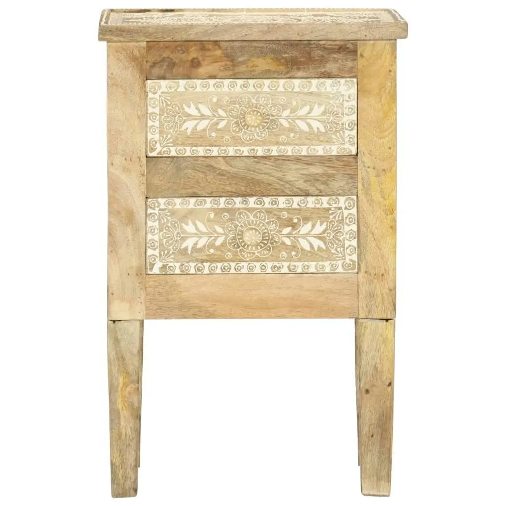 Hand Painted Bedside Cabinet 40x30x60 cm Solid Mango Wood 286161