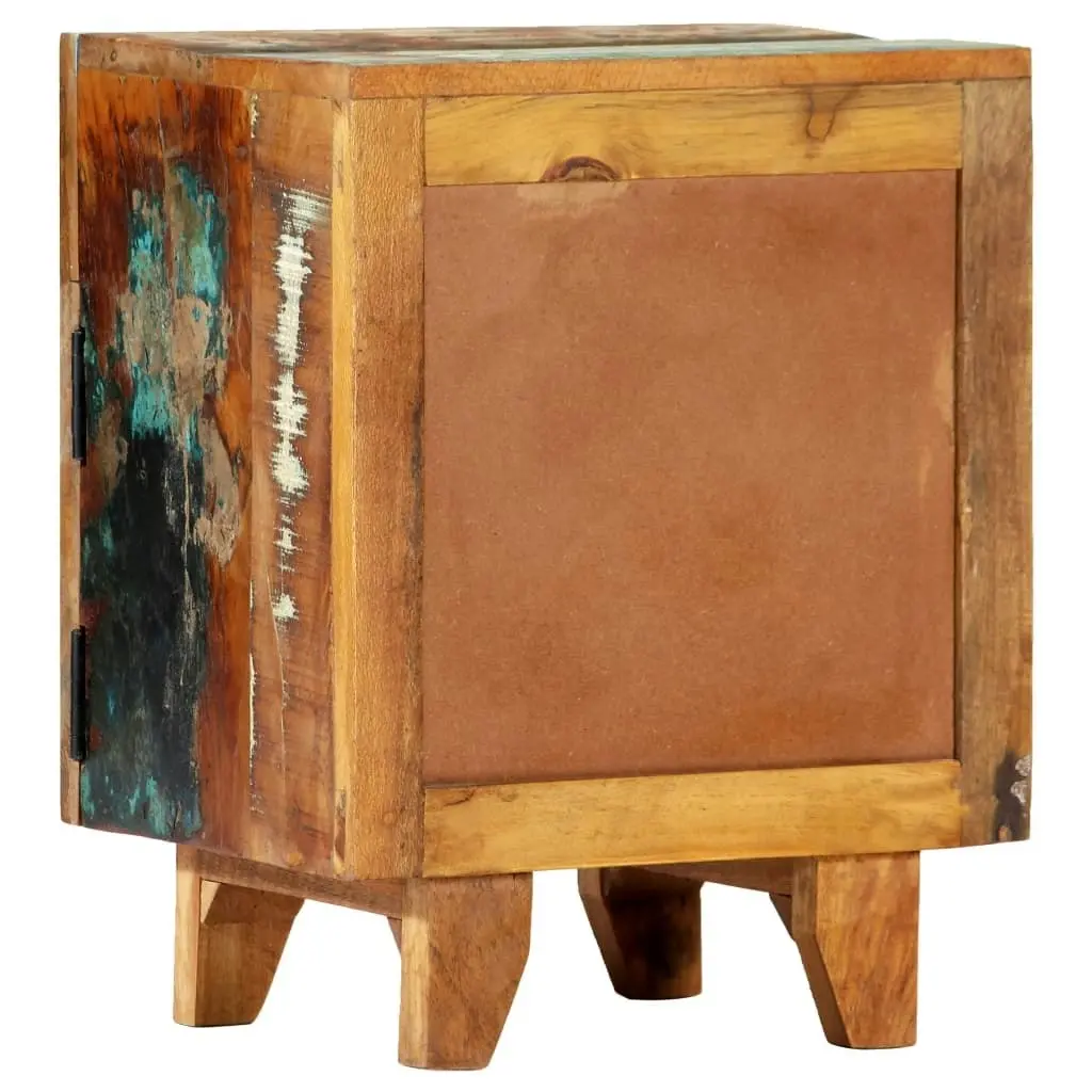 Hand Carved Bedside Cabinet 40x30x50 cm Solid Reclaimed Wood 247911