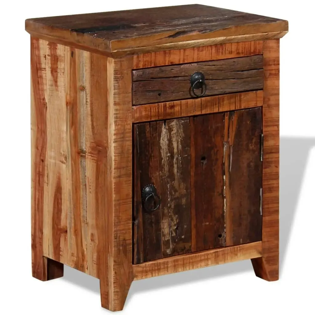 Nightstand Solid Acacia Reclaimed Wood 243968