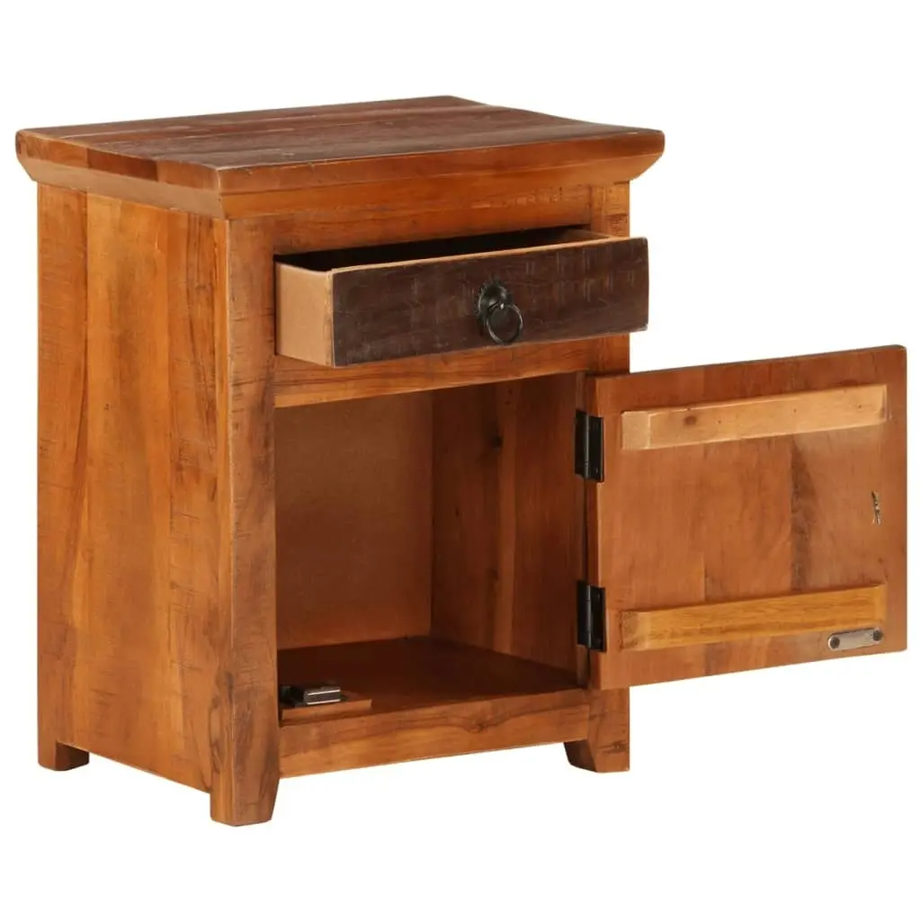 Nightstand Solid Acacia Reclaimed Wood 243968