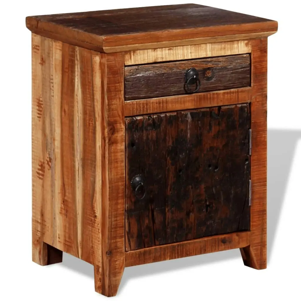 Nightstand Solid Acacia Reclaimed Wood 243968