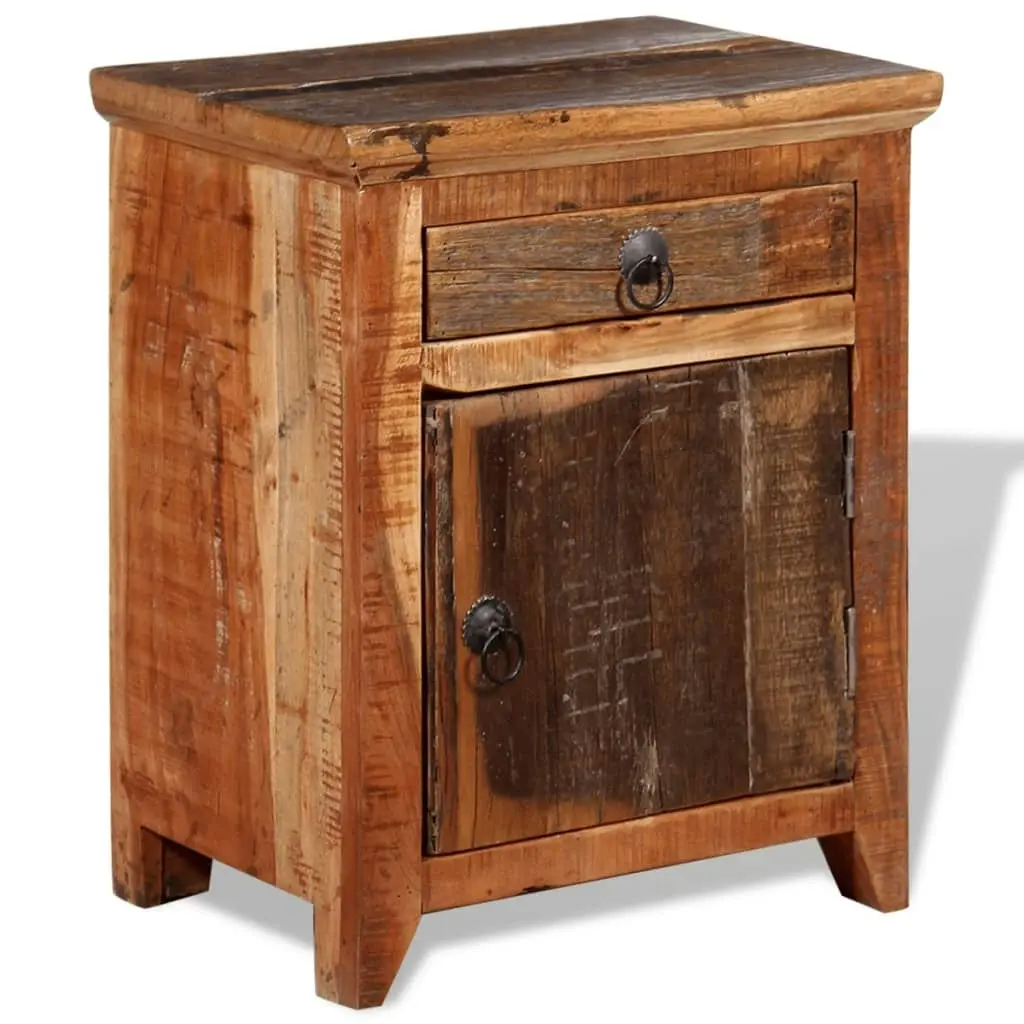 Nightstand Solid Acacia Reclaimed Wood 243968