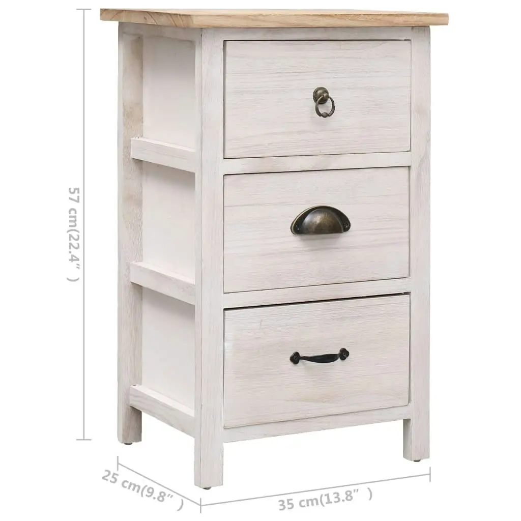 Side Cabinet 35x25x57 cm Paulownia Wood 284076