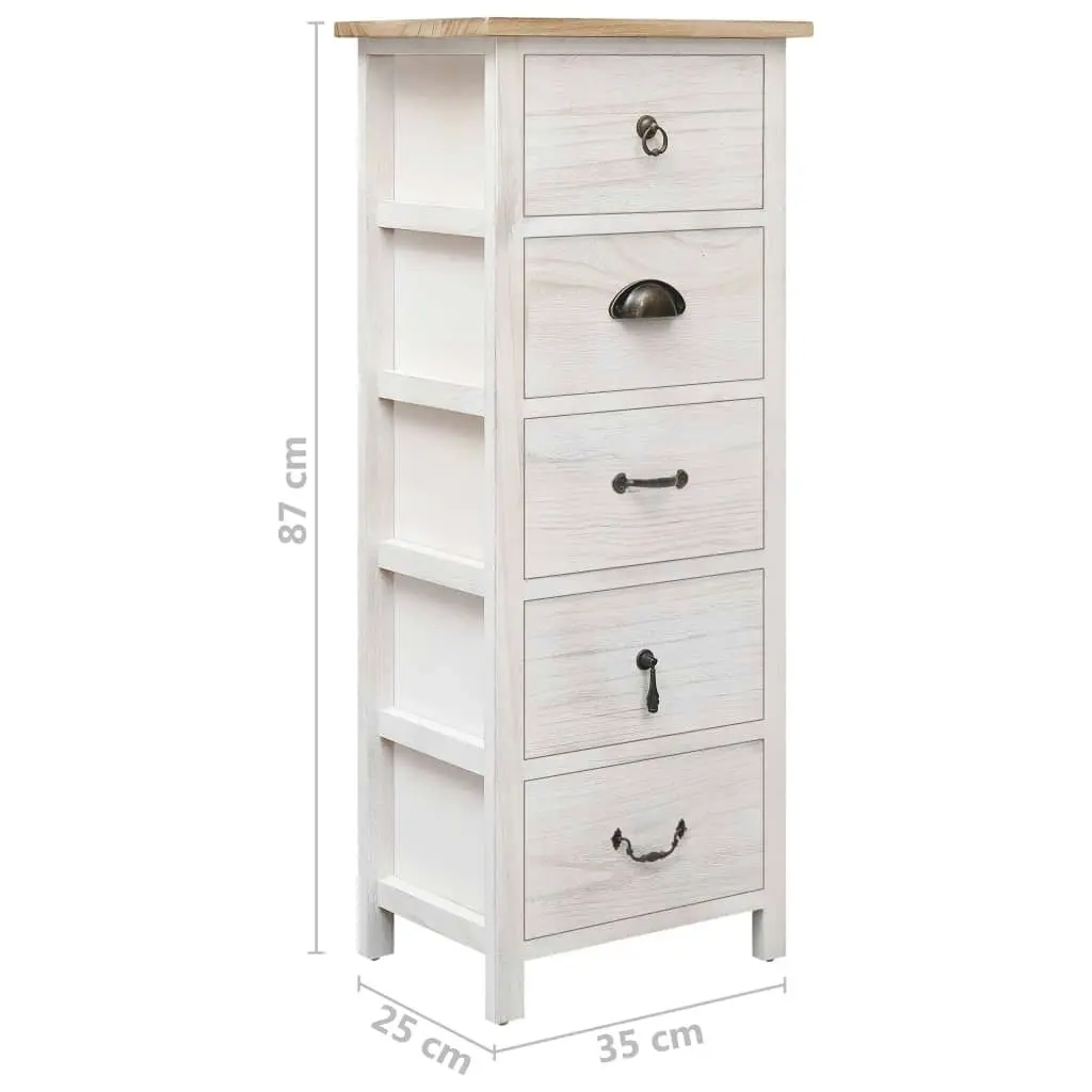 Side Cabinet 35x25x87 cm Paulownia Wood 284077