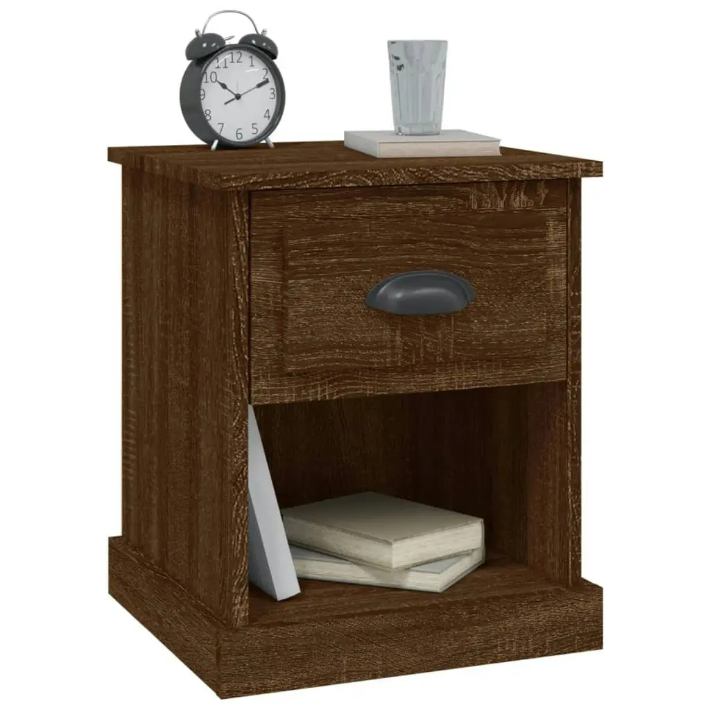 Bedside Cabinets 2 pcs Brown Oak 39x39x47.5 cm Engineered Wood 816143