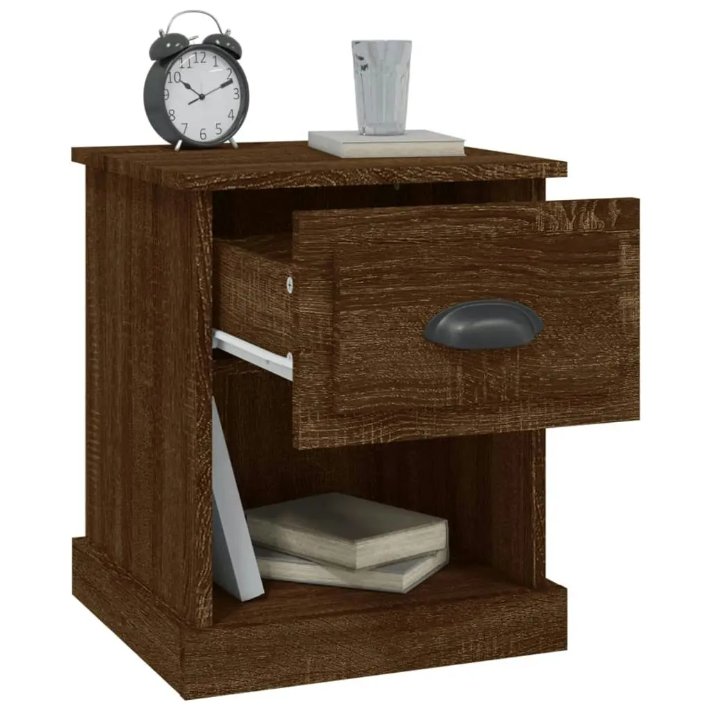 Bedside Cabinets 2 pcs Brown Oak 39x39x47.5 cm Engineered Wood 816143