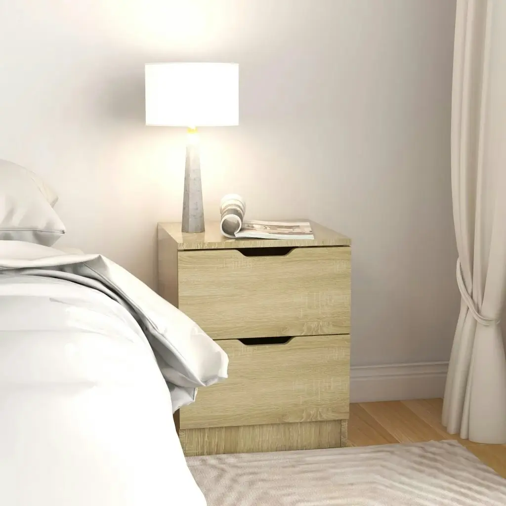 Bedside Cabinets 2 pcs Sonoma Oak 40x40x50 cm Engineered Wood 326730