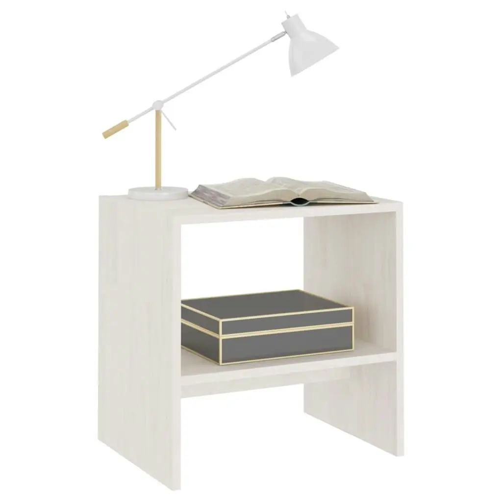 Bedside Cabinets 2 pcs White 40x30.5x40 cm Solid Pinewood 808056