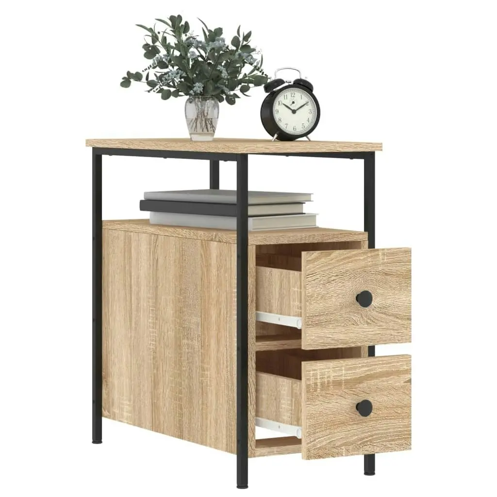 Bedside Cabinets 2 pcs Sonoma Oak 30x60x60 cm Engineered Wood 826066