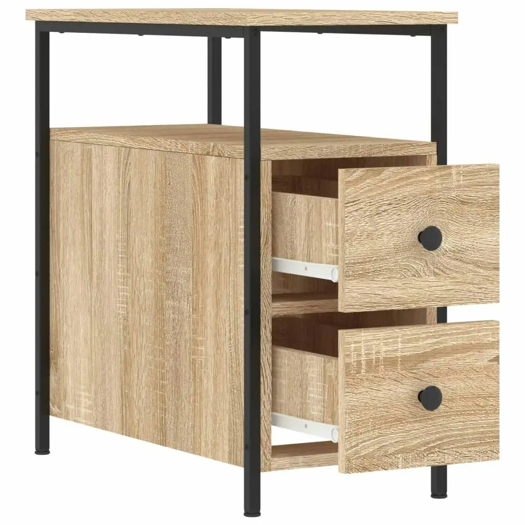 Bedside Cabinets 2 pcs Sonoma Oak 30x60x60 cm Engineered Wood 826066