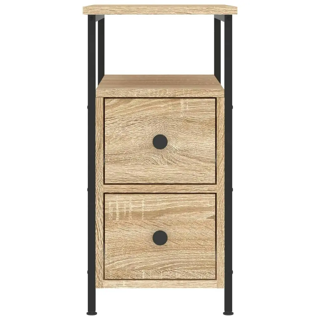 Bedside Cabinets 2 pcs Sonoma Oak 30x60x60 cm Engineered Wood 826066