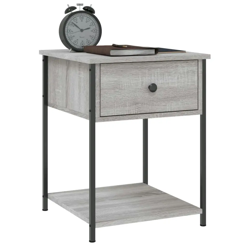 Bedside Table Grey Sonoma 44x45x58 cm Engineered Wood 825849