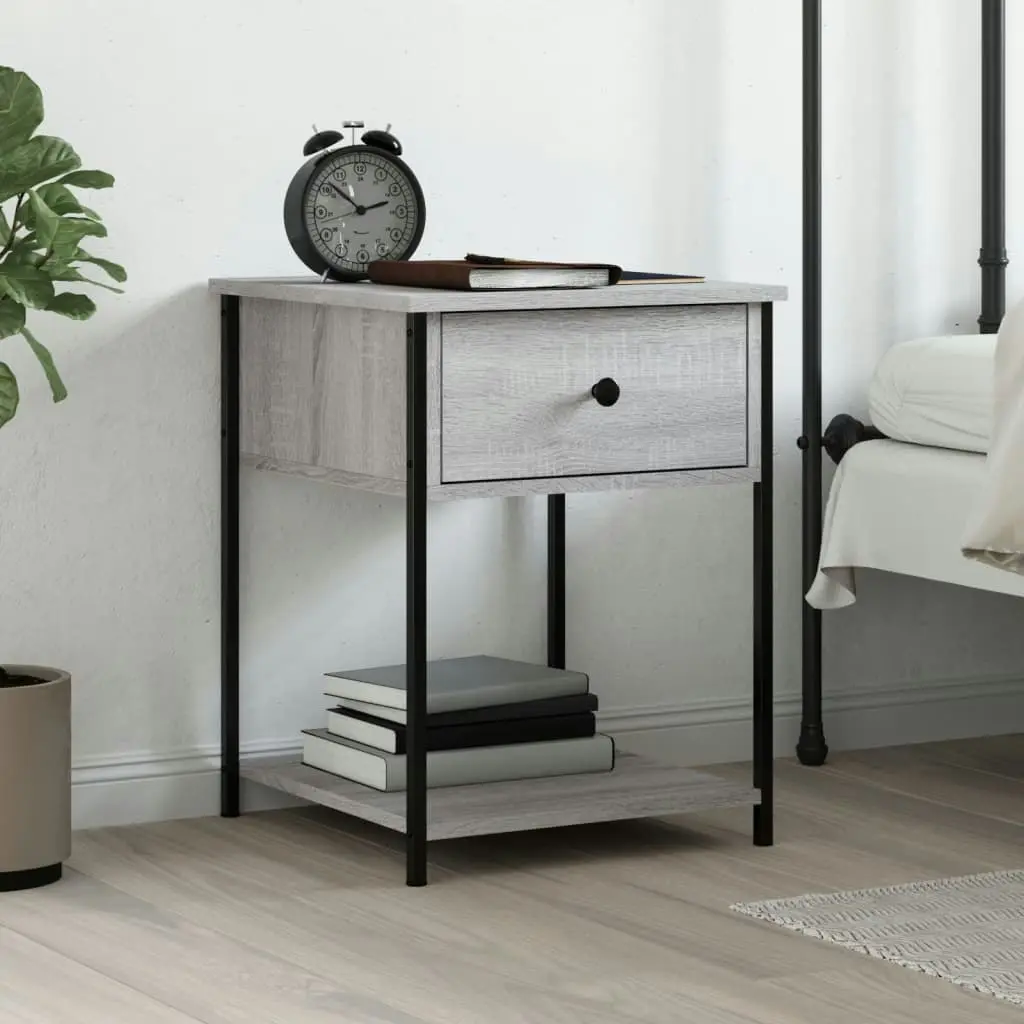 Bedside Table Grey Sonoma 44x45x58 cm Engineered Wood 825849