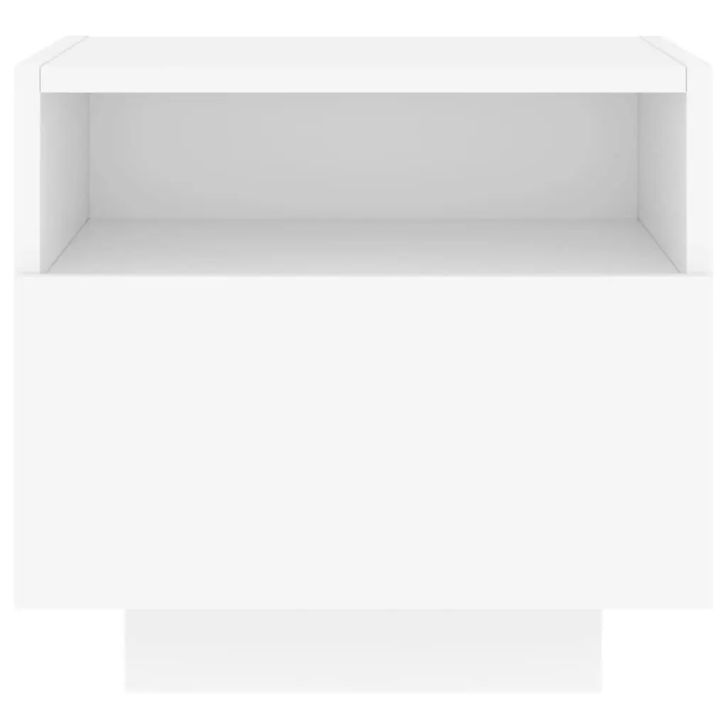 Bedside Cabinets with LED Lights 2 pcs White 40x39x37 cm 836799