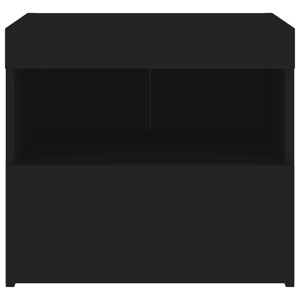 Bedside Cabinets with LED Lights 2 pcs Black 50x40x45 cm 836766