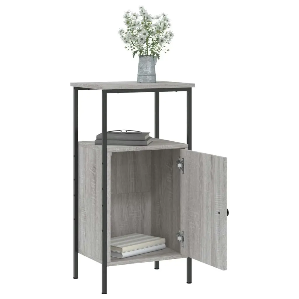 Bedside Cabinets 2 pcs Grey Sonoma 41x31x80 cm Engineered Wood 825930