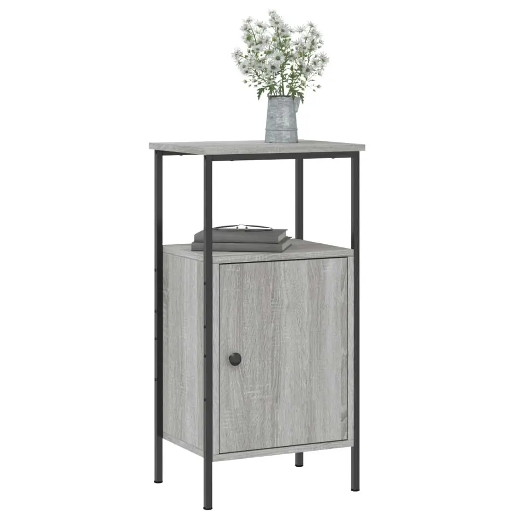 Bedside Cabinets 2 pcs Grey Sonoma 41x31x80 cm Engineered Wood 825930