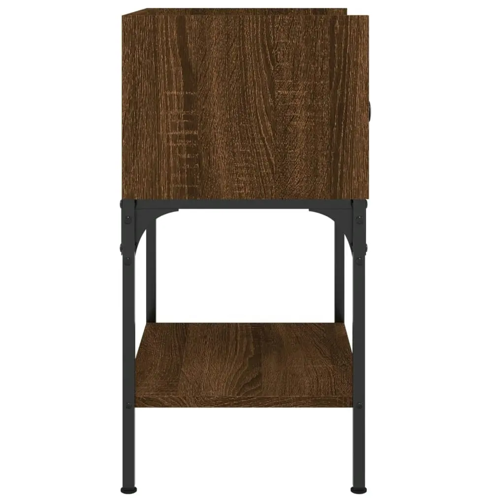 Bedside Table Brown Oak 40.5x31x60 cm Engineered Wood 825901