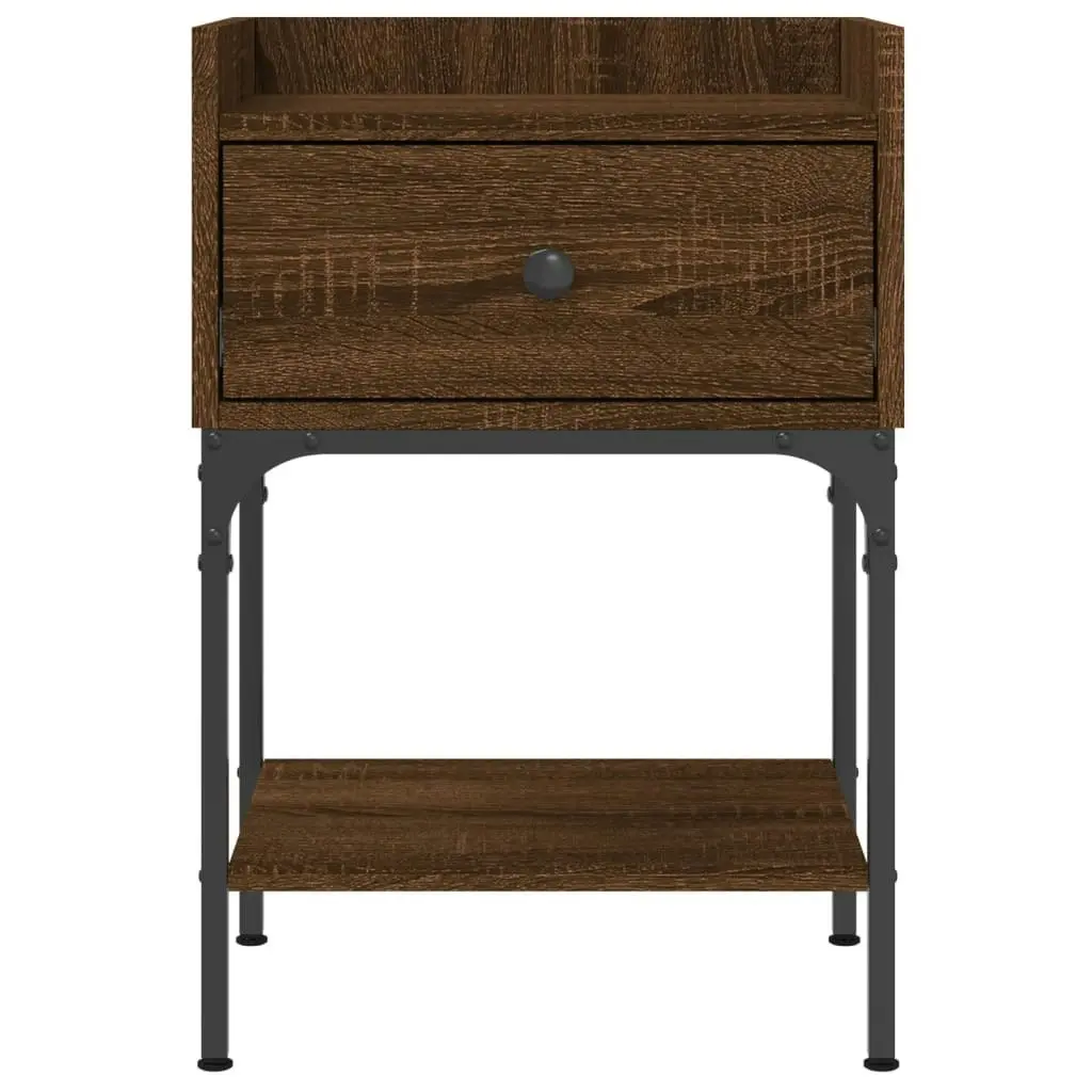 Bedside Table Brown Oak 40.5x31x60 cm Engineered Wood 825901