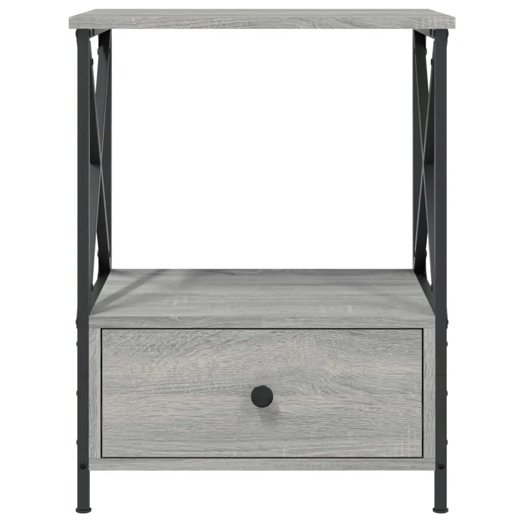 Bedside Table Grey Sonoma 50x41x65 cm Engineered Wood 826089