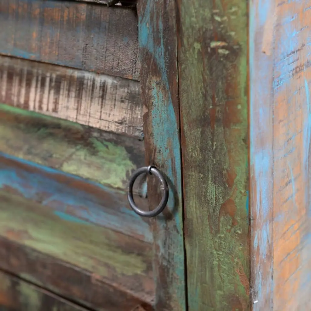 End Table with 1 Drawer 1 Door Reclaimed Wood 240950