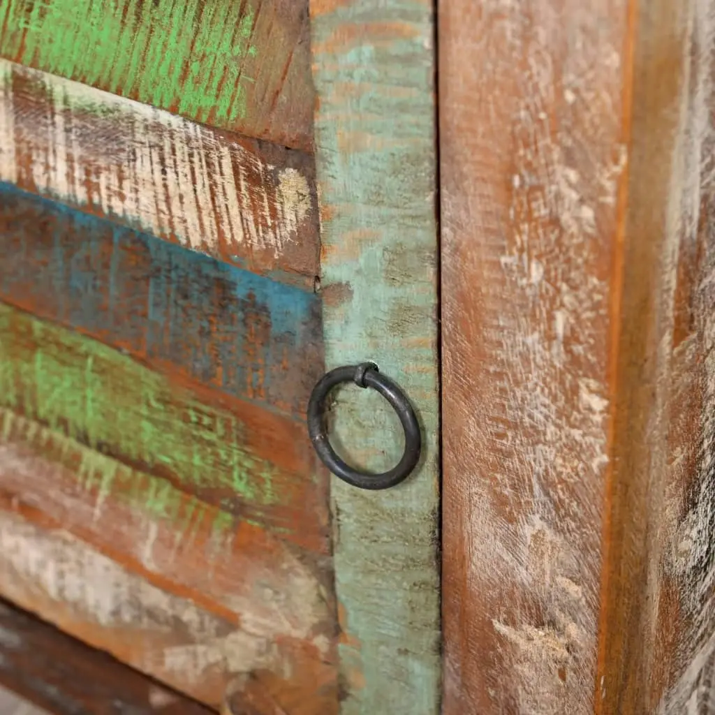 End Table with 1 Drawer 1 Door Reclaimed Wood 240950