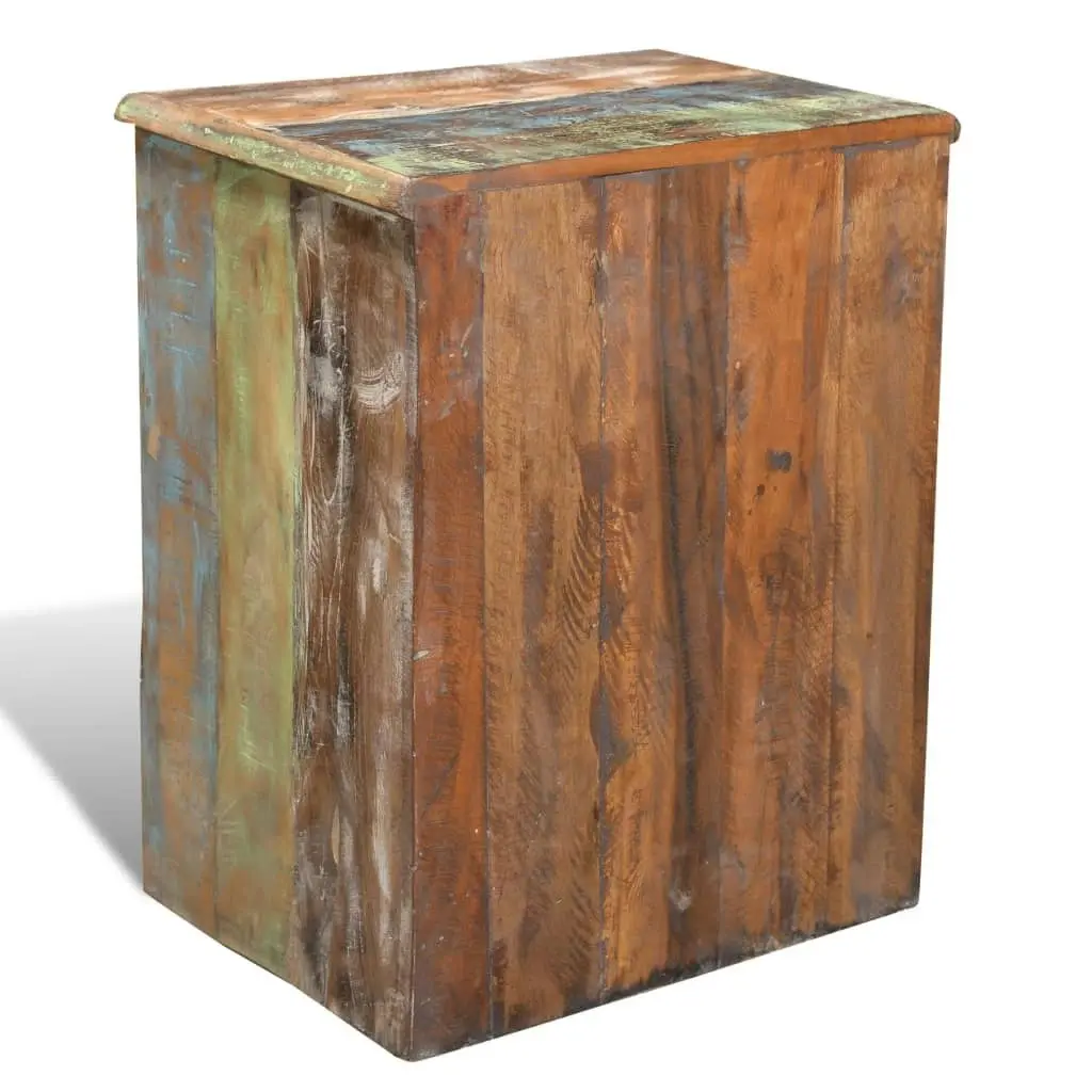 End Table with 1 Drawer 1 Door Reclaimed Wood 240950